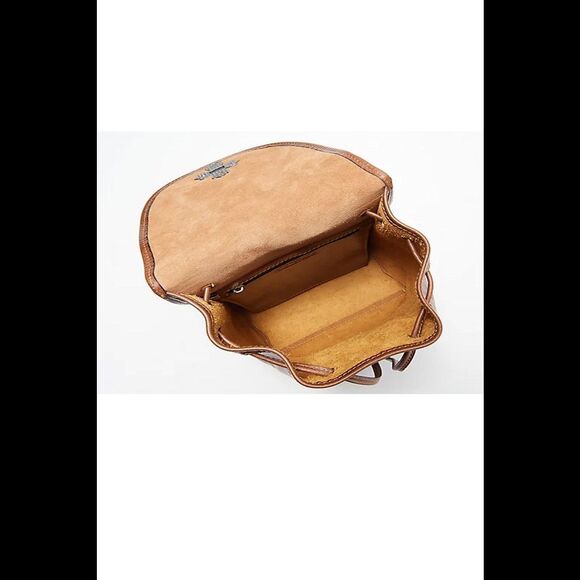 Patricia Nash Leather Large Seluci Backpack Cognac - Picture 4 of 4